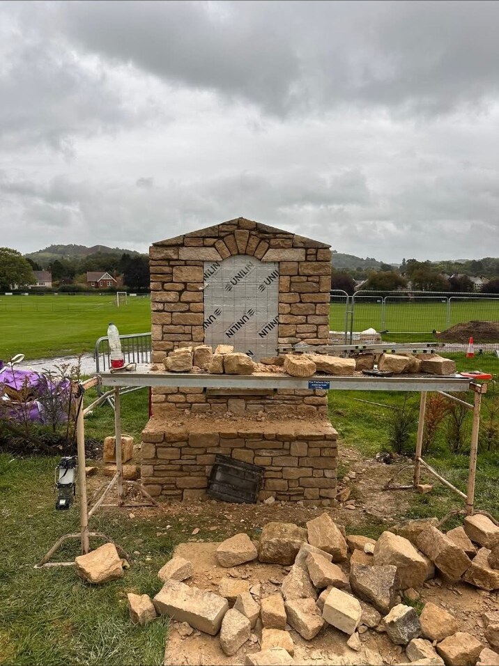 Traditional stone arch detail