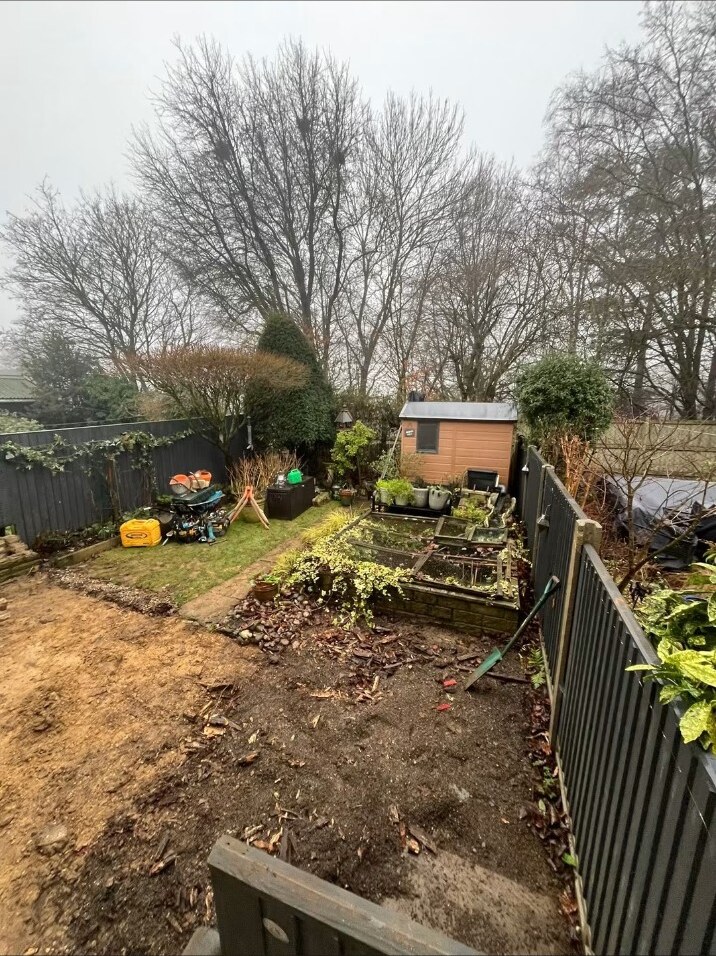 Garden before landscaping work began
