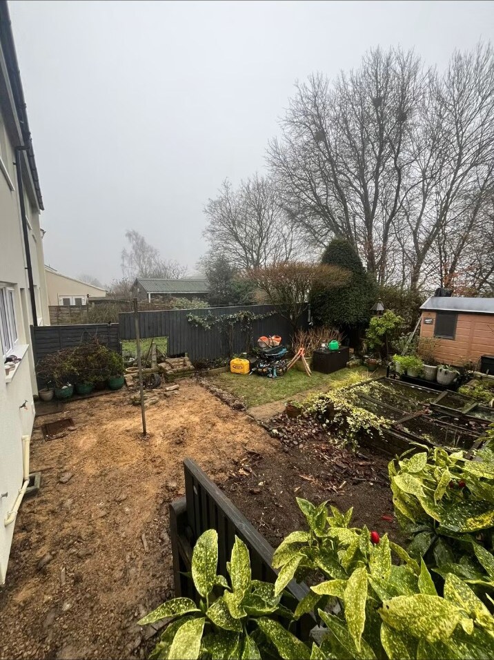 Original garden and lawn area