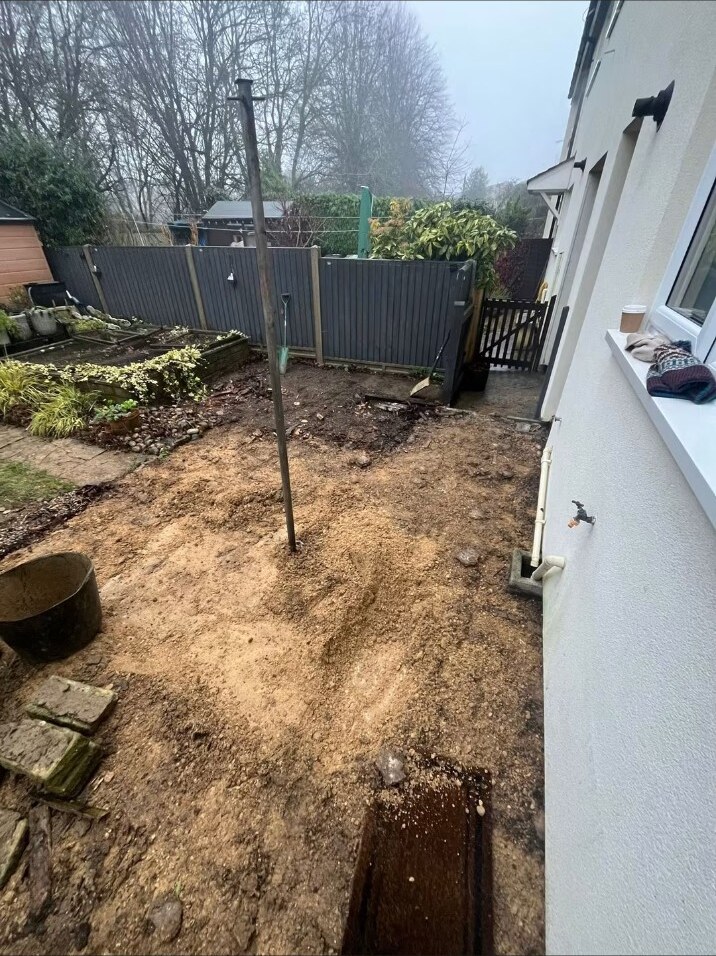 Ground cleared ready for preparation