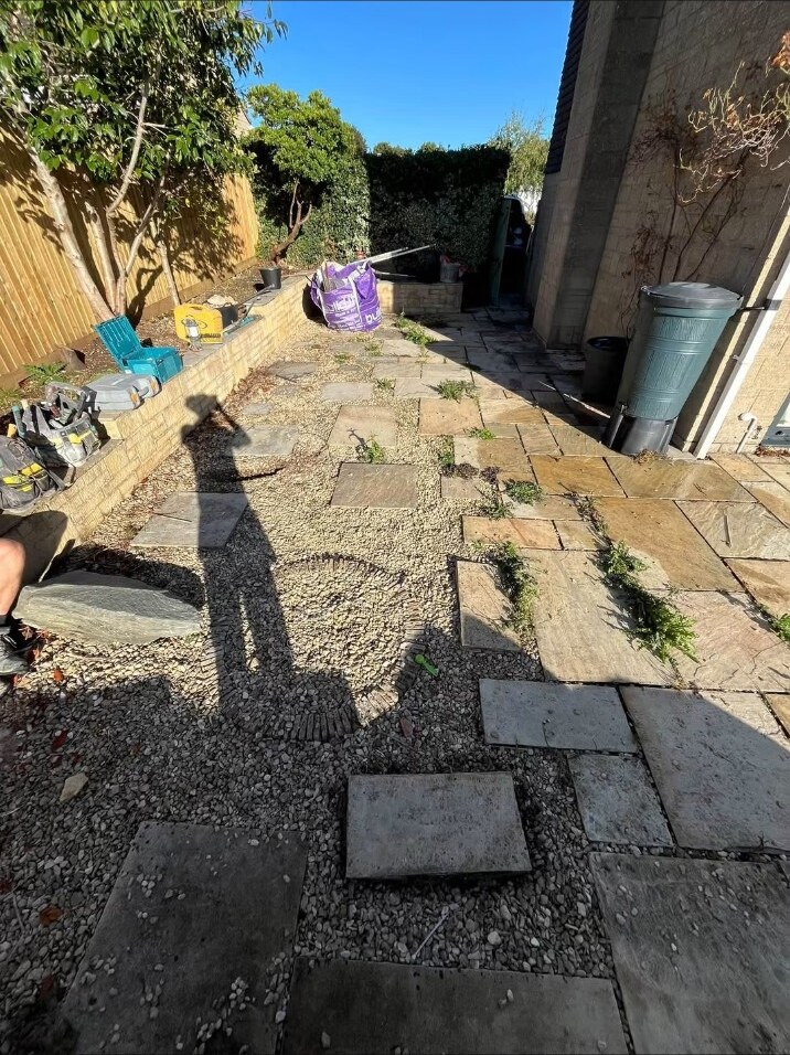 Original side patio before work